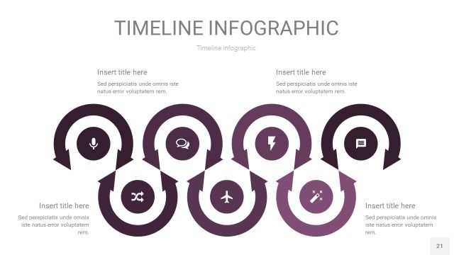 渐变紫色时间轴PPT信息图21