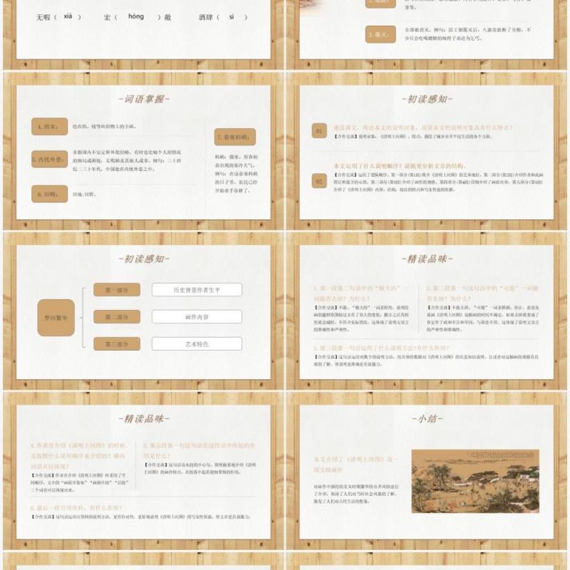 部编版八年级语文上册梦回繁华课件PPT模板