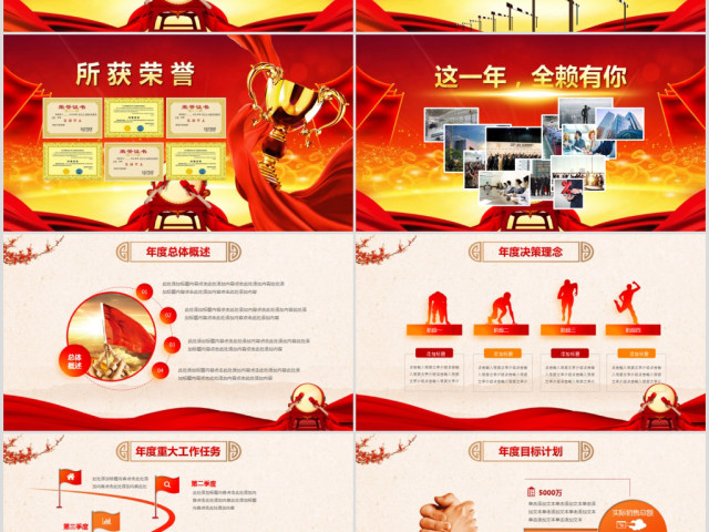 启航2018狗年誓师颁奖年会PPT模板 启航2018狗年誓师颁奖年会PPT模板