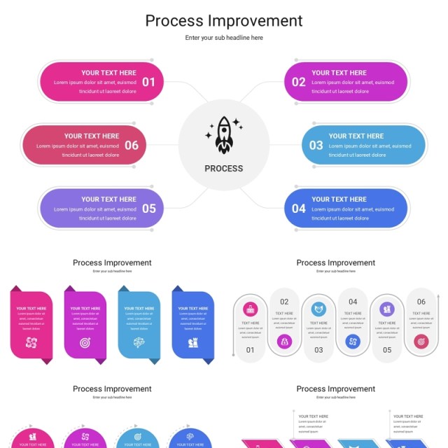 流程改进信息图PPT模板Process Improvement