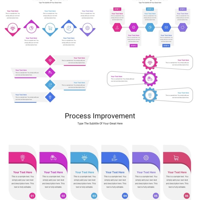 流程改进信息图PPT模板Process Improvement 流程改进信息图PPT模板Process Improvement