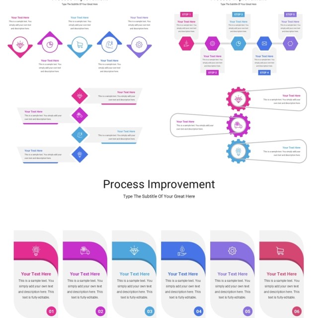 流程改进信息图PPT模板Process Improvement