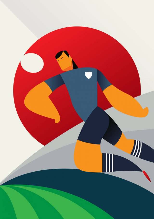 日本世界杯足球运动员标题