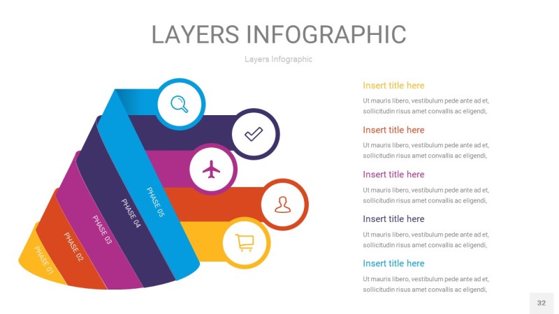 彩色3D分层PPT信息图32