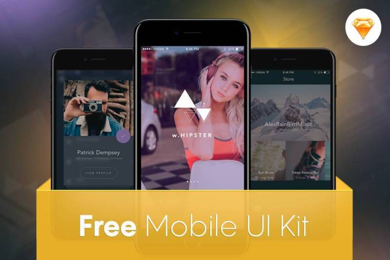 的移动音乐应用UI工具包 的移动音乐应用UI工具包