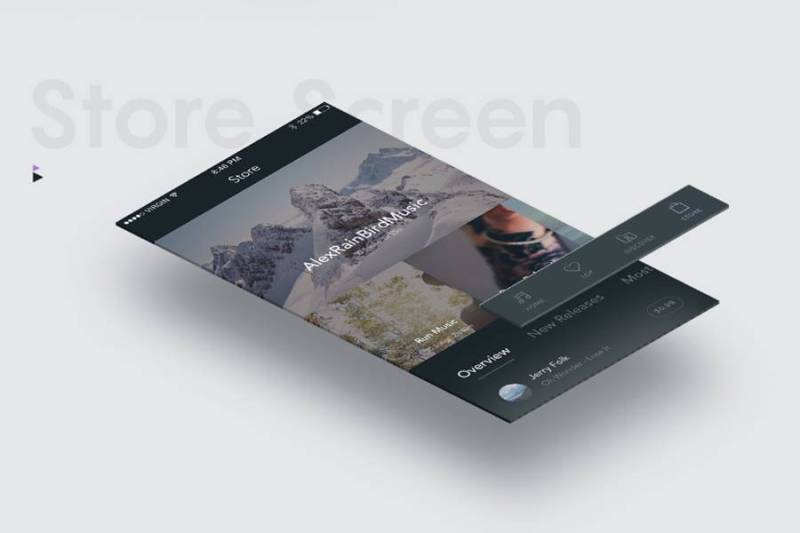 的移动音乐应用UI工具包 的移动音乐应用UI工具包