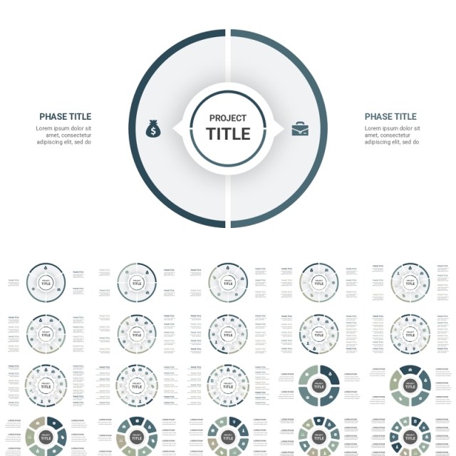 墨绿色循环图圆形信息图PPT模板素材Cycle Infographics 墨绿色循环图圆形信息图PPT模板素材Cycle Infographics