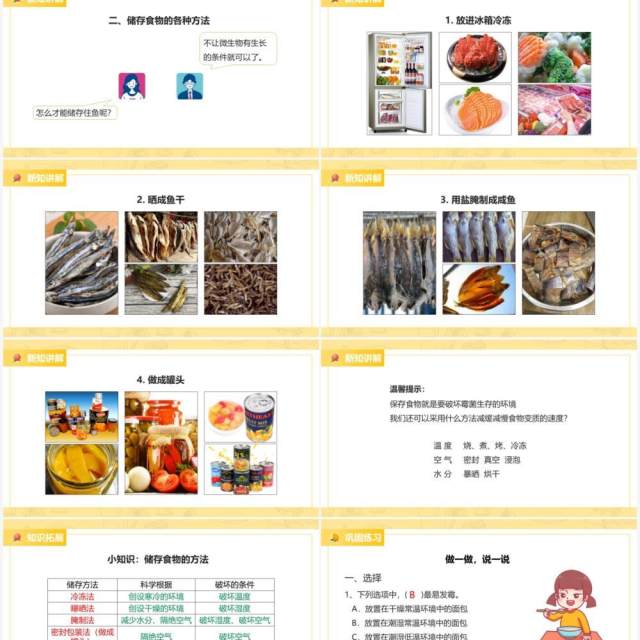 教科版四年级下册减慢食物变质的速度课件PPT模板