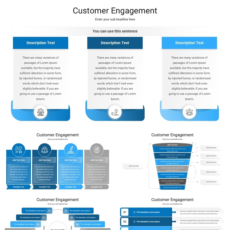 客户参与互动结构图信息图PPT模板Customer Engagement