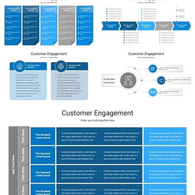 客户参与互动结构图信息图PPT模板Customer Engagement