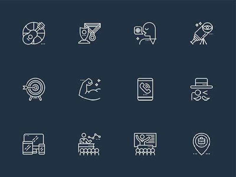 36 枚工作简历元素图标