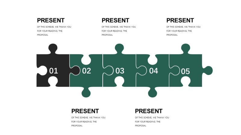 墨绿色创意设计PPT图表-18