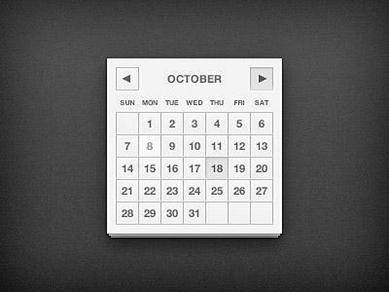 日历PSD分层素材