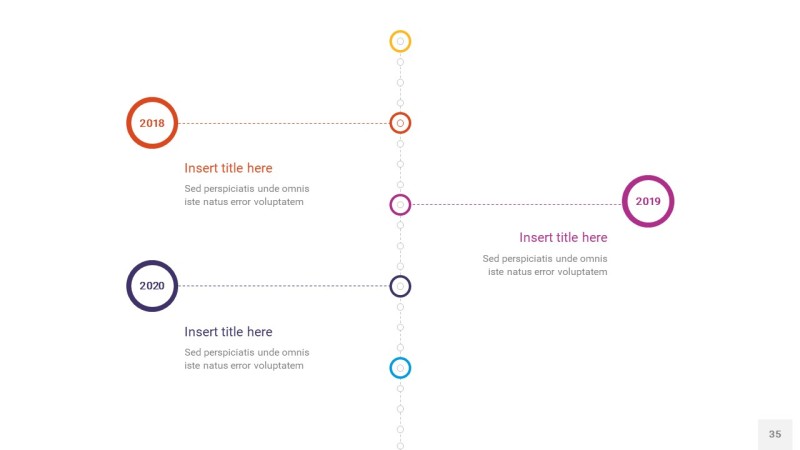 多彩时间轴PPT信息图35