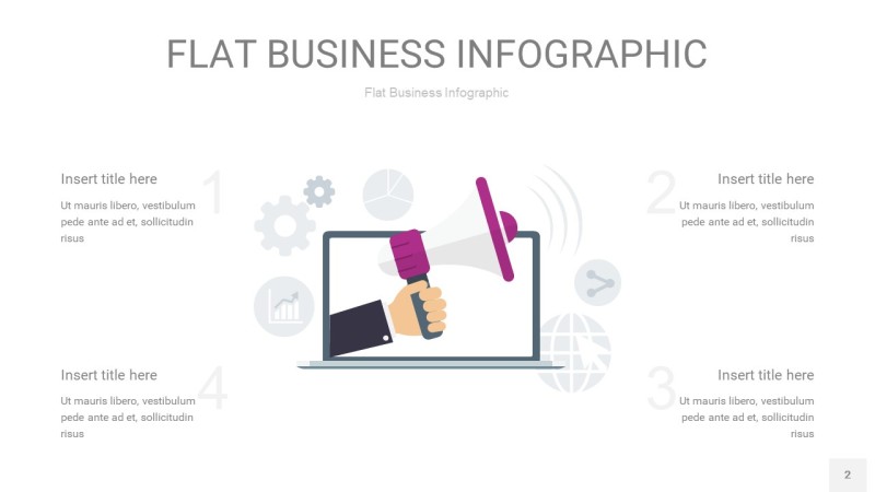 扁平商务PPT信息图2