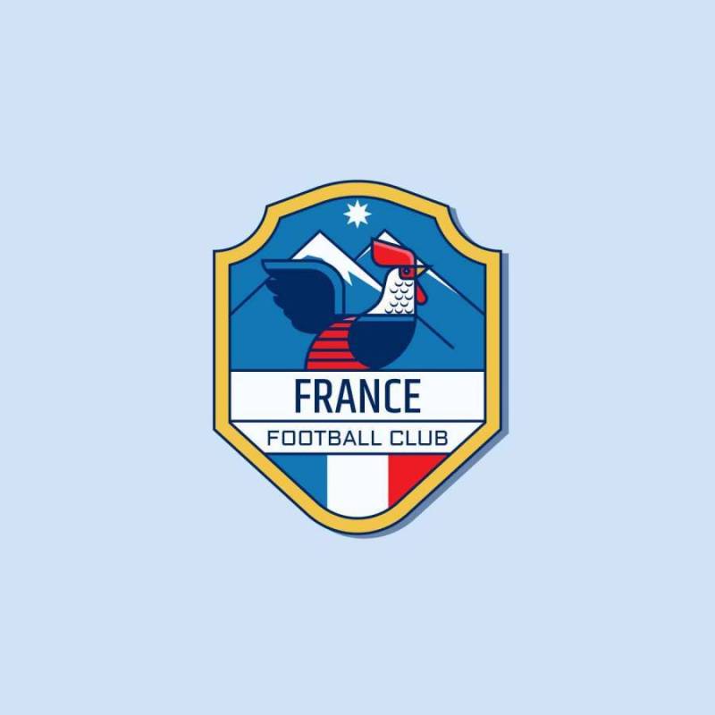 法国足球徽章矢量