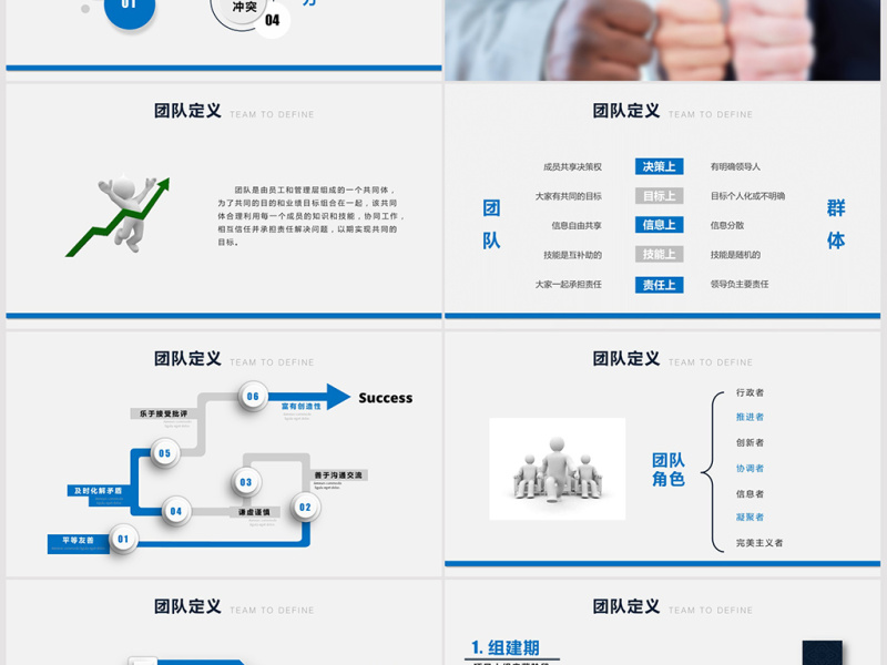 企业管理班组团队建设PPT模板