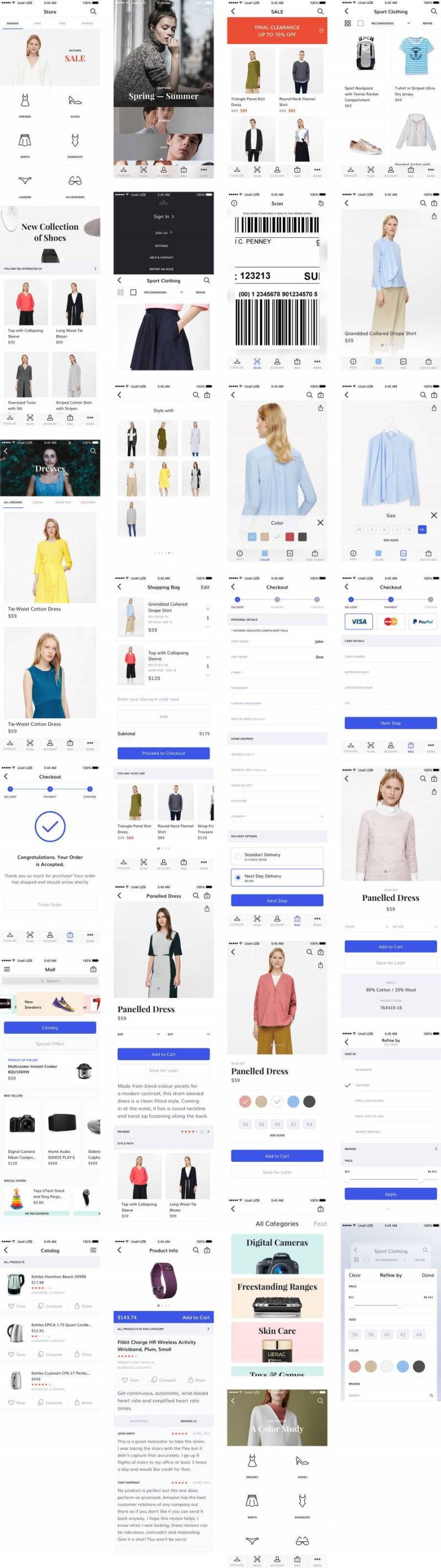 Ally 电商应用界面