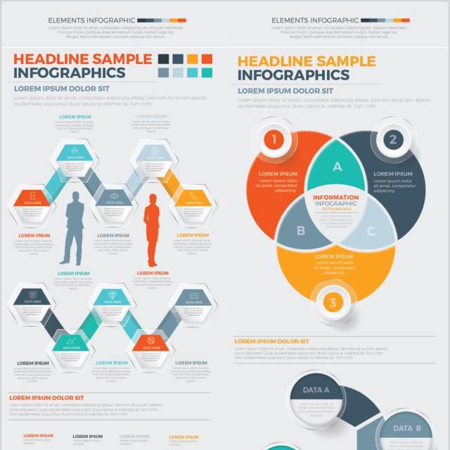 商务商业信息图形图表设计元素Business Infographics Design