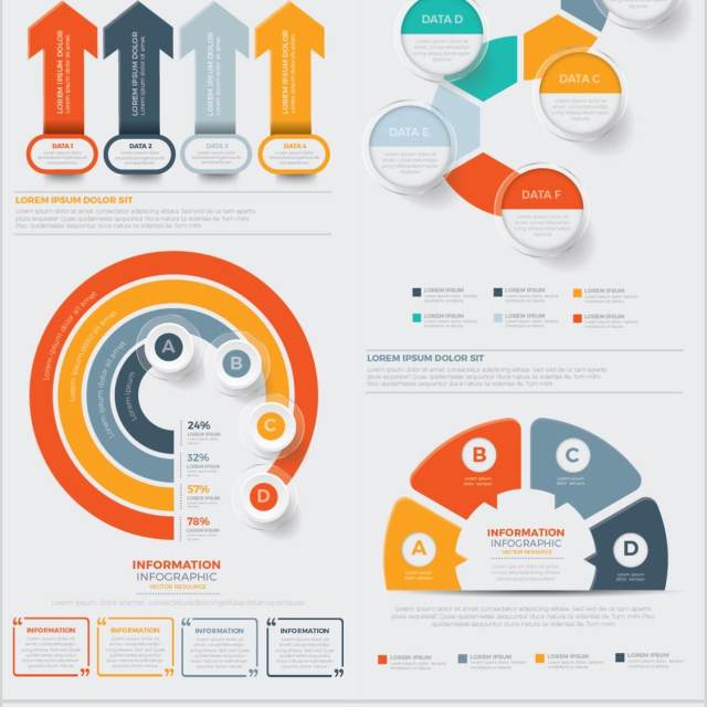 商务商业信息图形图表设计元素Business Infographics Design 商务商业信息图形图表设计元素Business Infographics Design