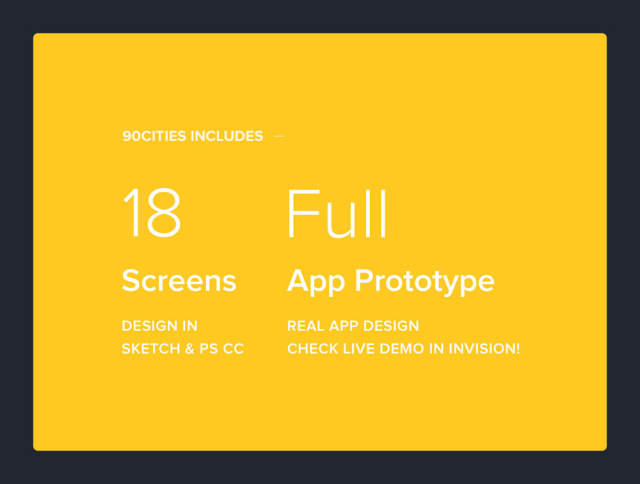 旅游设计为您的iOS设计！，90Cities iOS套件