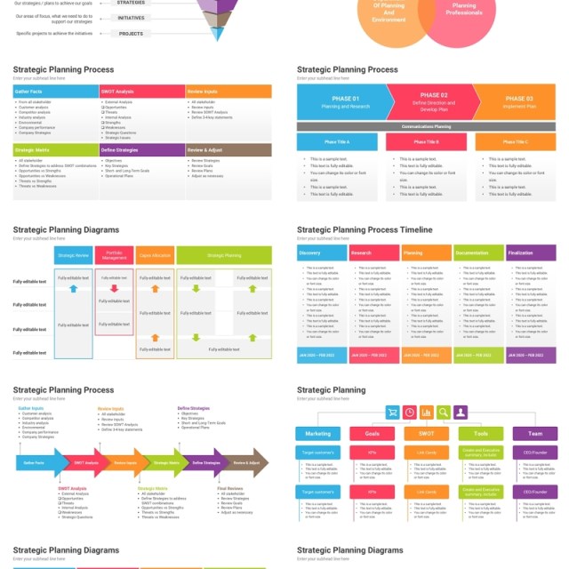 商业战略规划信息图表PPT模板Strategic Planning