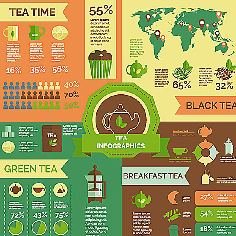 餐饮世界信息图表矢量素材图片