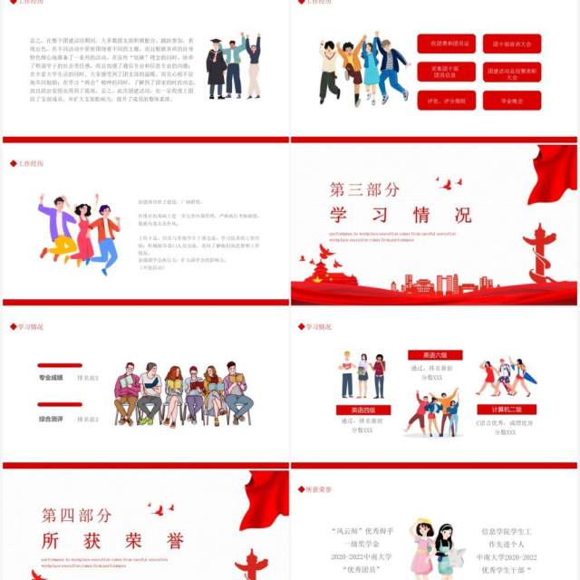 五四评优优秀团干答辩动态PPT模板 五四评优优秀团干答辩动态PPT模板