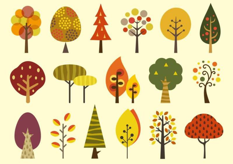 北欧风格的树种秋冬季节