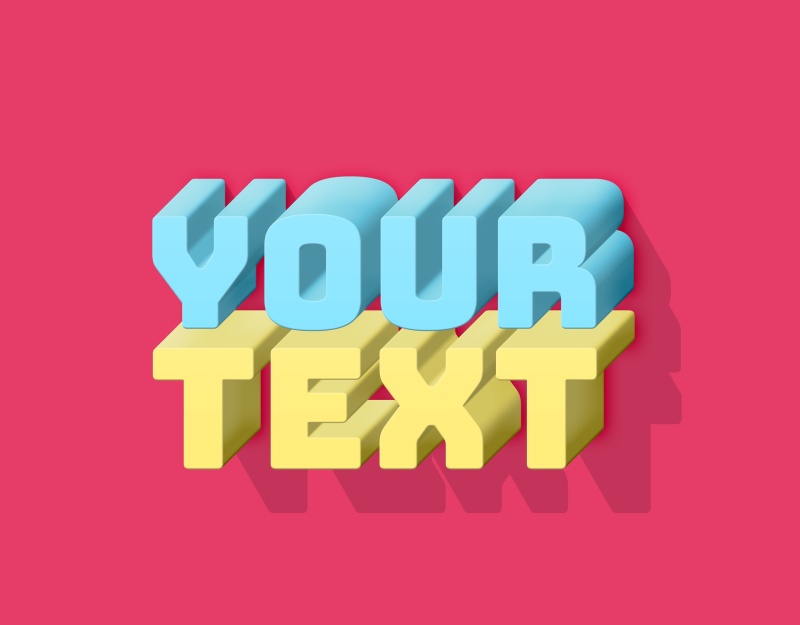 3D包装艺术字体样式设计PSD素材