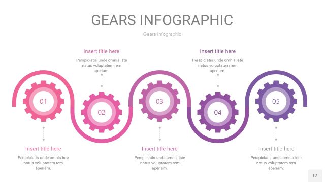 粉紫色齿轮PPT信息图17