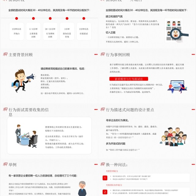 红色简约风招聘面试技巧培训PPT模板 红色简约风招聘面试技巧培训PPT模板
