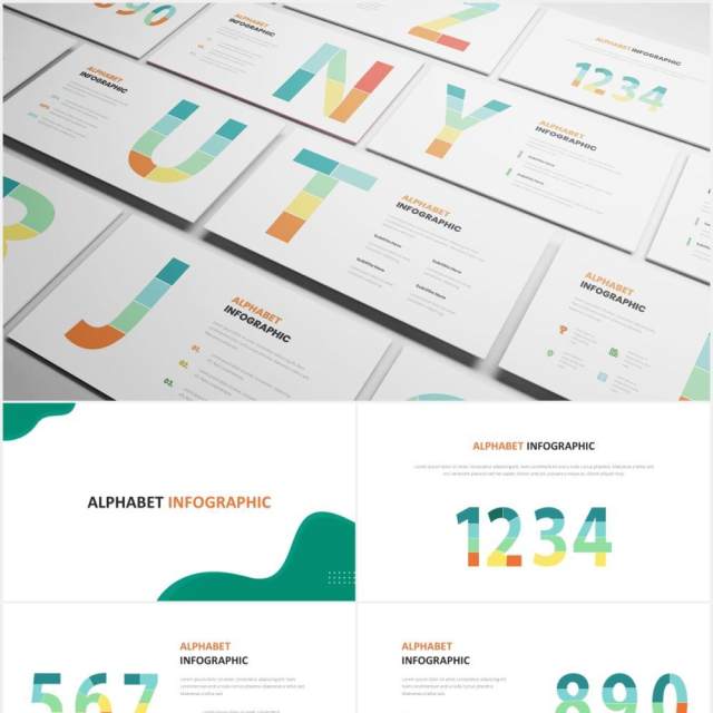 字母拼图信息图表PPT素材Alphabet Infographic Powerpoint Template 字母拼图信息图表PPT素材Alphabet Infographic Powerpoint Template