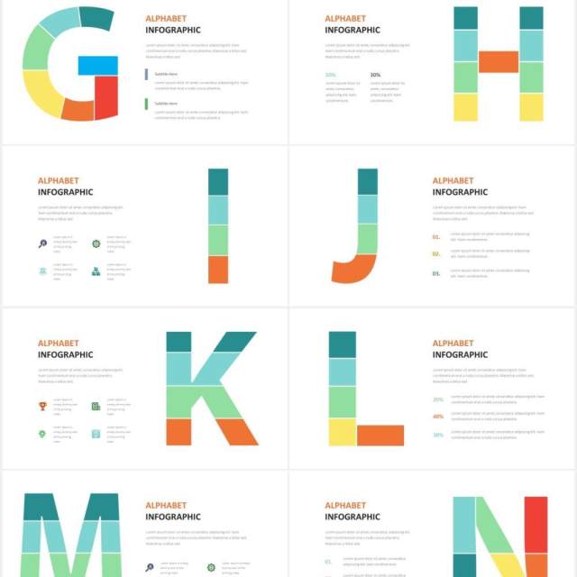 字母拼图信息图表PPT素材Alphabet Infographic Powerpoint Template 字母拼图信息图表PPT素材Alphabet Infographic Powerpoint Template
