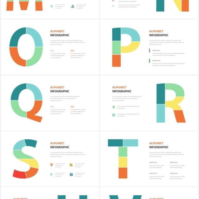 字母拼图信息图表PPT素材Alphabet Infographic Powerpoint Template 字母拼图信息图表PPT素材Alphabet Infographic Powerpoint Template