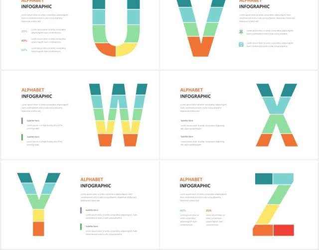 字母拼图信息图表PPT素材Alphabet Infographic Powerpoint Template 字母拼图信息图表PPT素材Alphabet Infographic Powerpoint Template