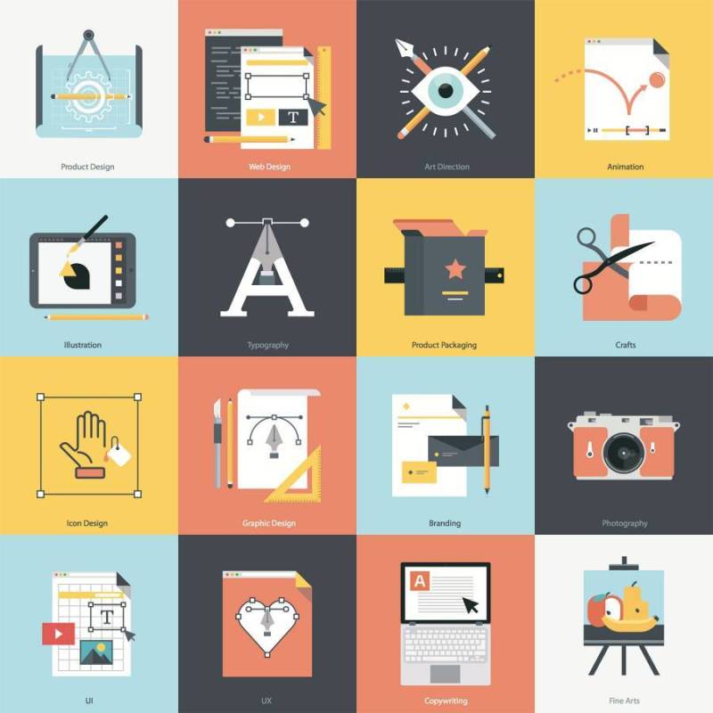 Creative Fields Icon Set