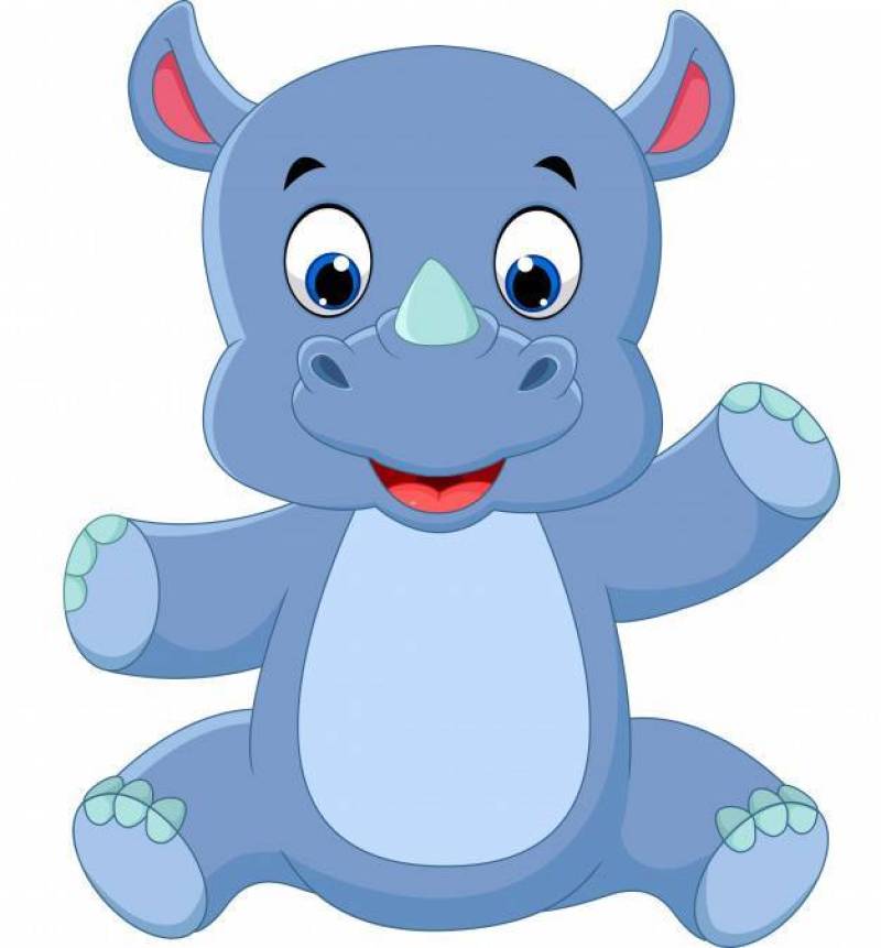 可爱的小宝贝犀牛