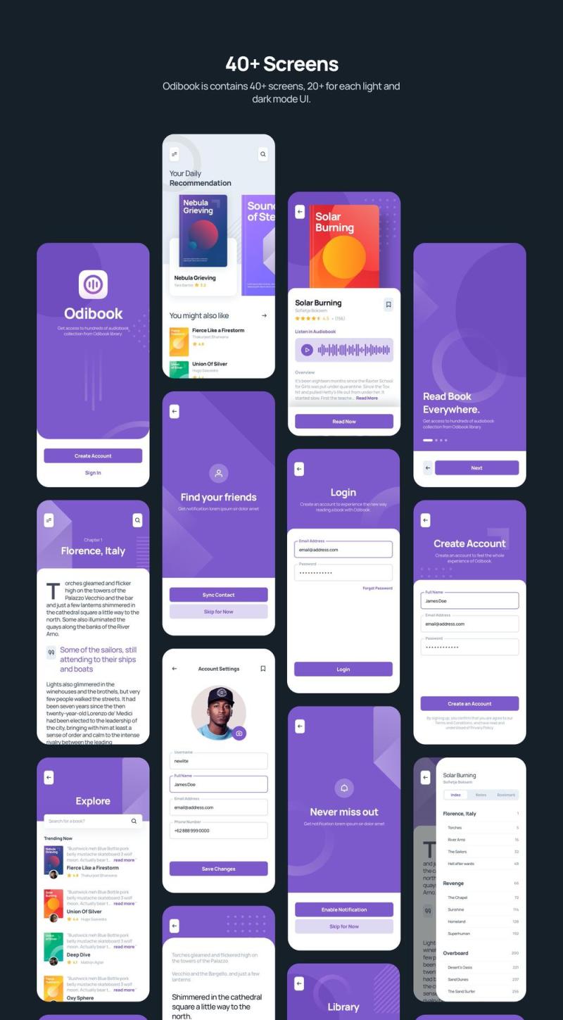 建立与音频和内容设计组件,Odibook美丽的应用程序 - 有声读物UI工具包 建立与音频和内容设计组件,Odibook美丽的应用程序 - 有声读物UI工具包