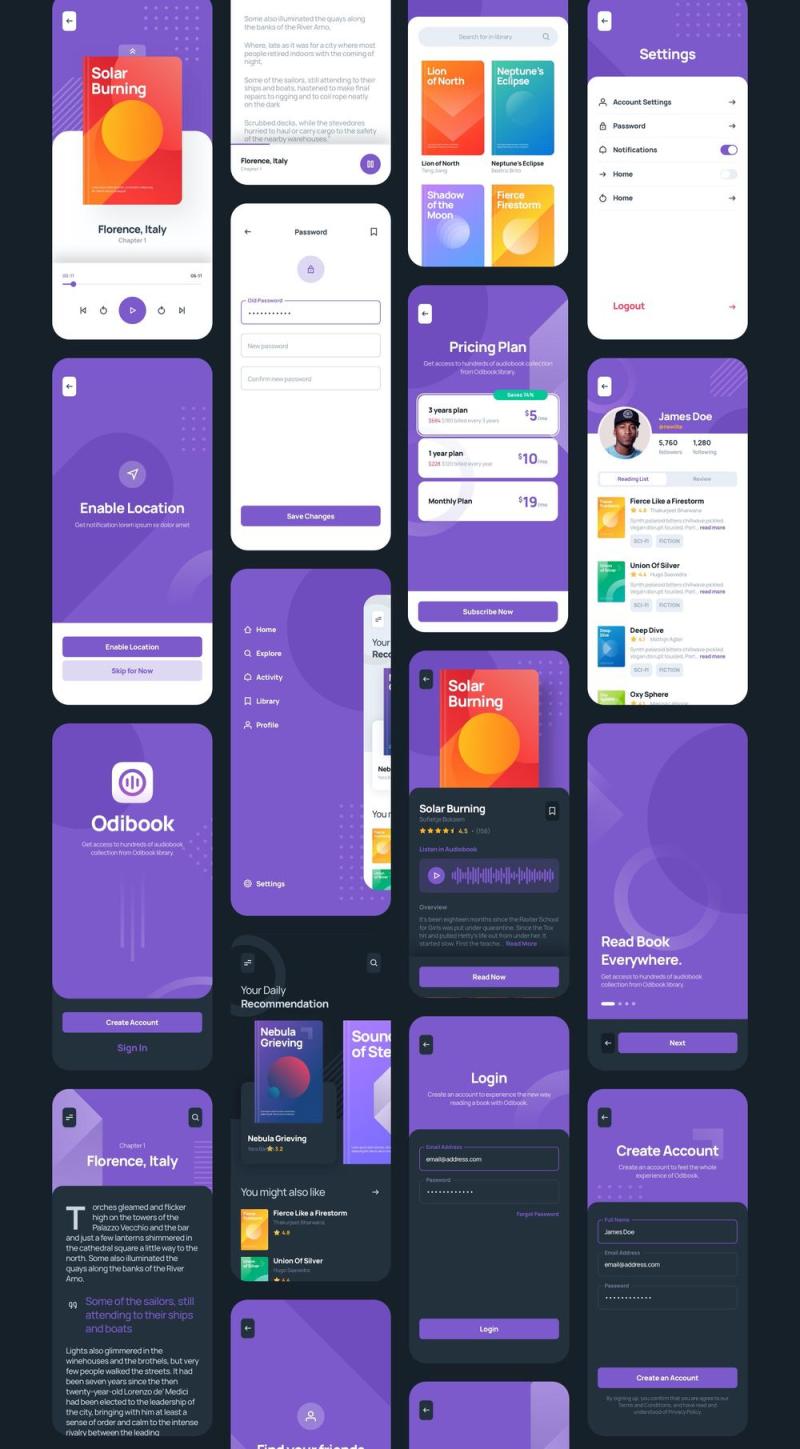 建立与音频和内容设计组件,Odibook美丽的应用程序 - 有声读物UI工具包 建立与音频和内容设计组件,Odibook美丽的应用程序 - 有声读物UI工具包