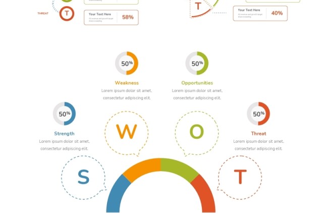 线形SWOT图表分析PPT模板SWOT Diagram 线形SWOT图表分析PPT模板SWOT Diagram