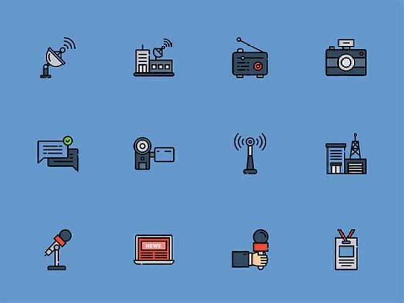 30 枚新闻电视台元素图标