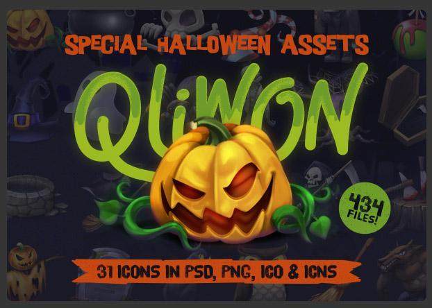 万圣节图标素材集合QLIWON – Halloween Icon Set 万圣节图标素材集合QLIWON – Halloween Icon Set