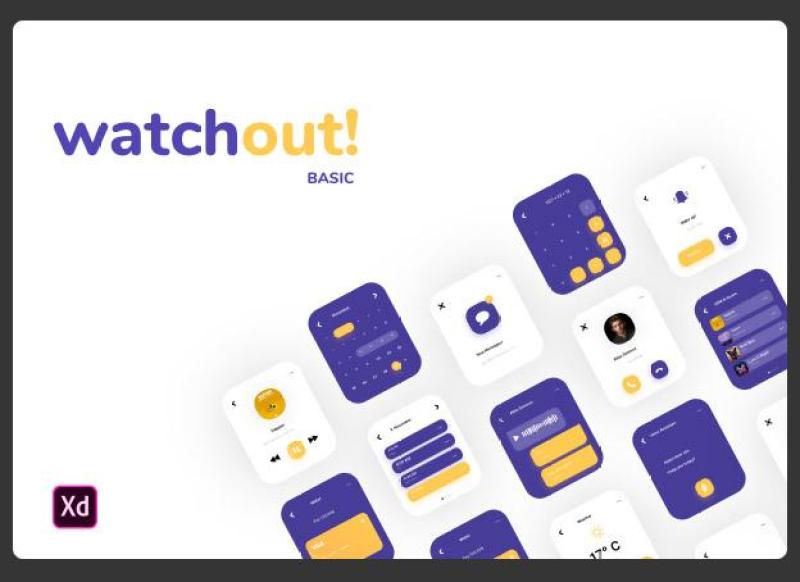 基本手表用户界面工具包watchout! Basic Watch UI Kit