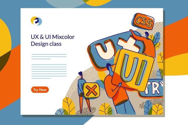 UX-UI设计类Web网页模板UX UI Design Class Web template