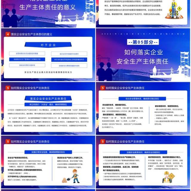 蓝色简约风安全生产重要论述PPT模板 蓝色简约风安全生产重要论述PPT模板