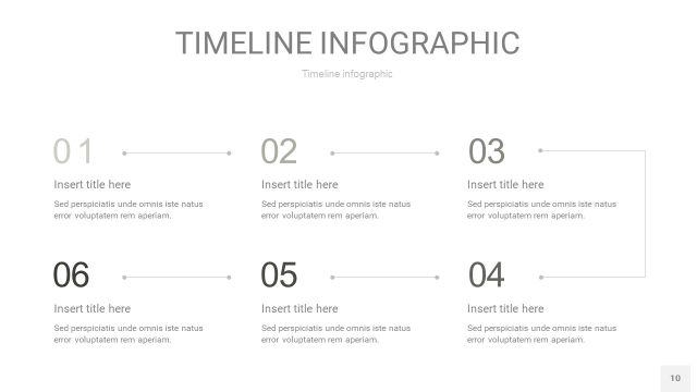 灰色时间轴PPT信息图10