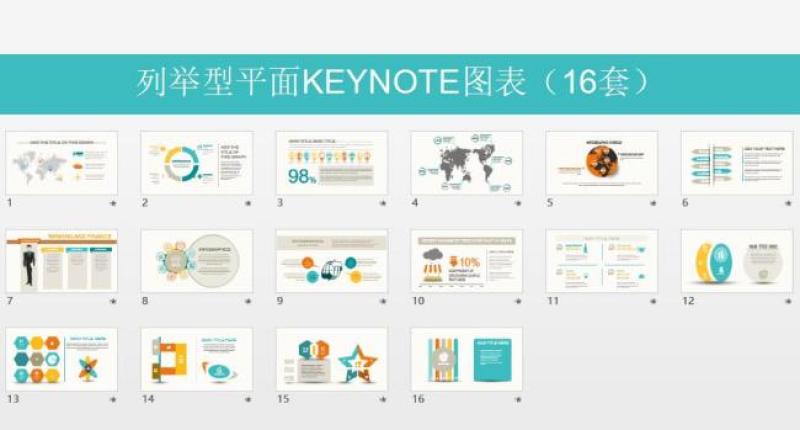 16套列举型KEYNOTE图表