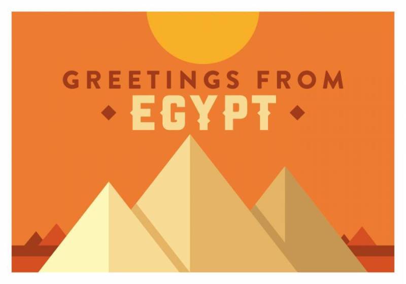 埃及明信片矢量