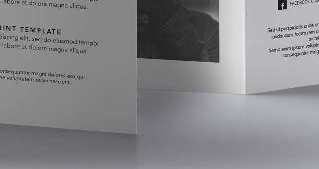 Psd Tri Fold Mockup US A4 Vol3